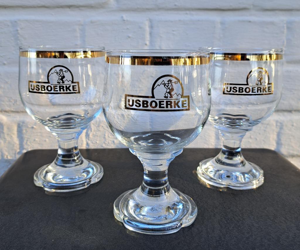 3 vintage ijscoupes IJsboerke, Glas of Glazen, Ophalen of Verzenden, Effen, Glas