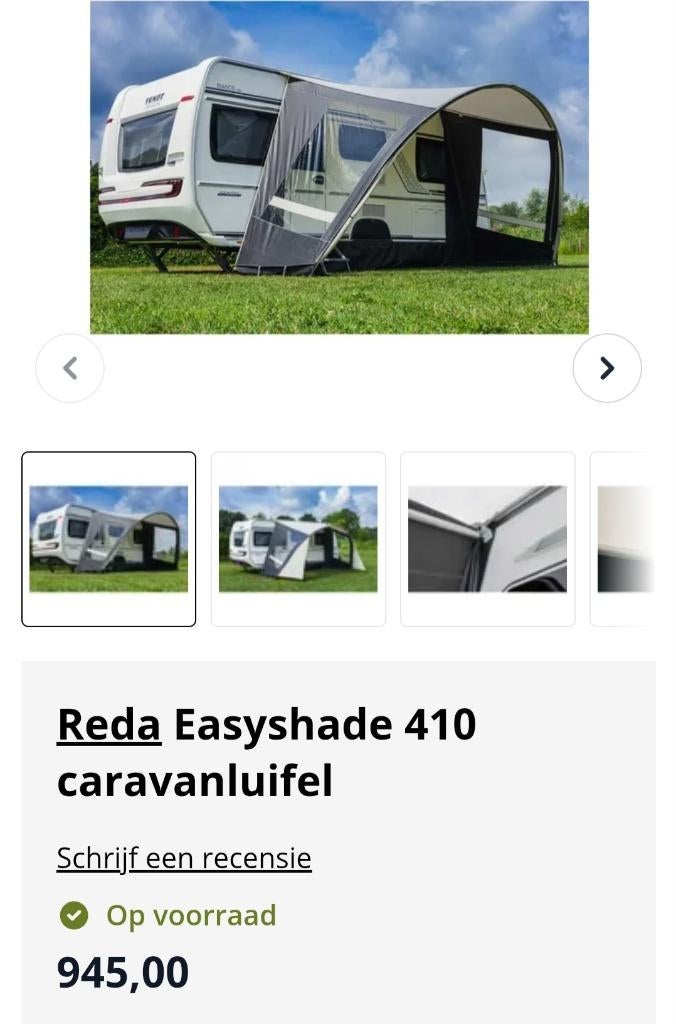 Voortent caravan, Caravans en Kamperen, Voortenten en Luifels, Ophalen, Zo goed als nieuw, Reda