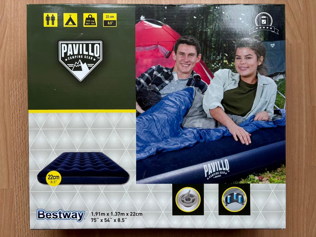 BNIB : matelas gonflable 2 personnes, Caravanes & Camping, Matelas pneumatiques, Enlèvement ou Envoi, Neuf, 2 personnes