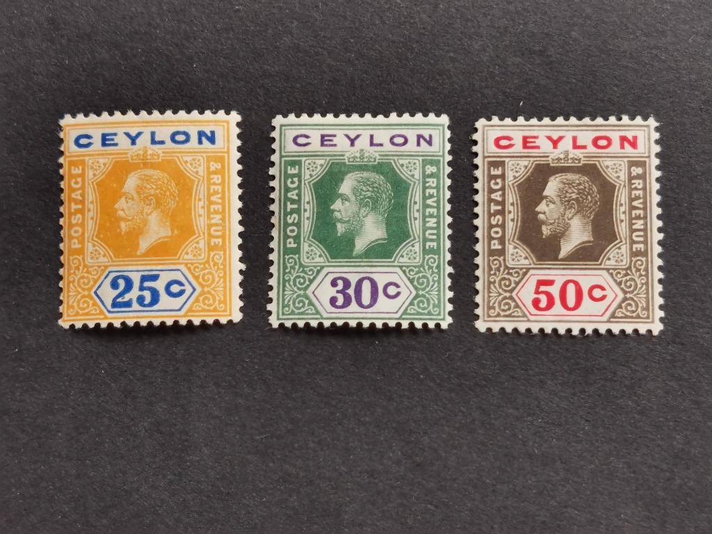 Ceylan 1912/13 - Roi George V *, Enlèvement ou Envoi, Non oblitéré, Asie du Sud