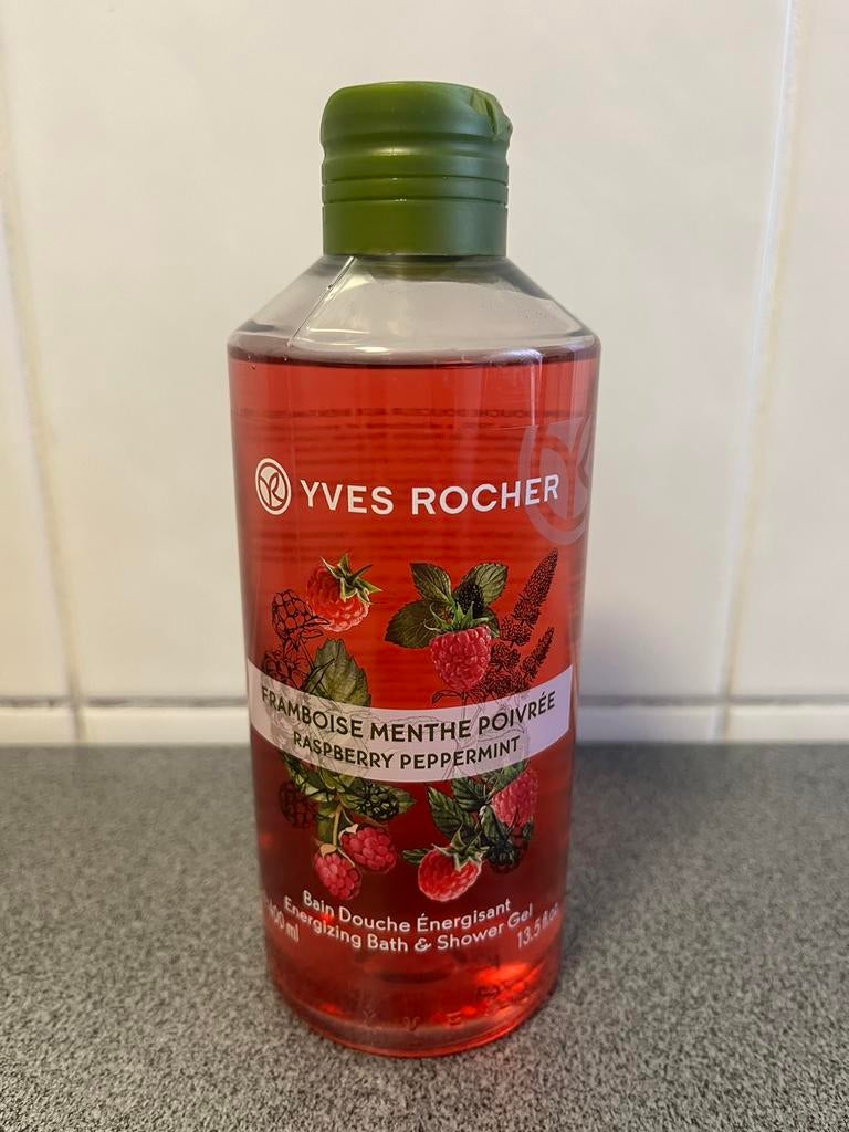 Bad-en douchegel framboos & pepermunt - 400 ml - Yves Rocher, Enlèvement ou Envoi, Neuf, Baignoire & Douche