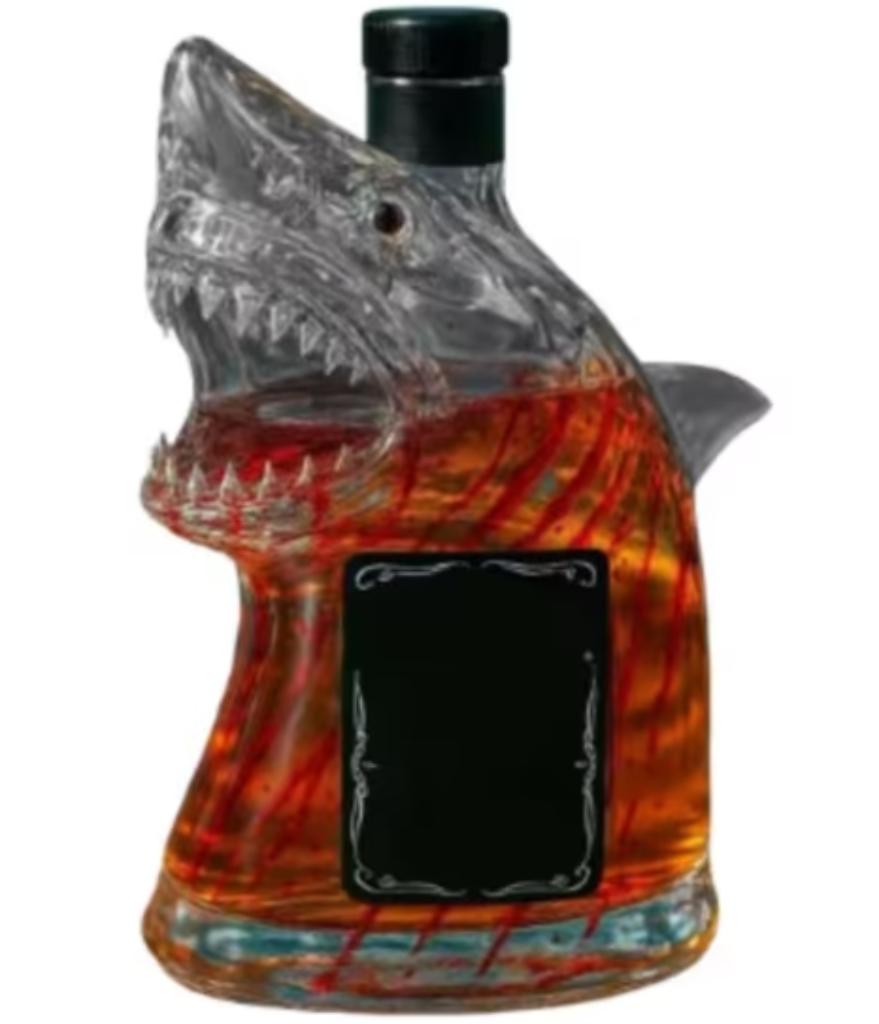Prachtige glazen Whisky karaf Haai (320ml), Antiek en Kunst, Ophalen of Verzenden
