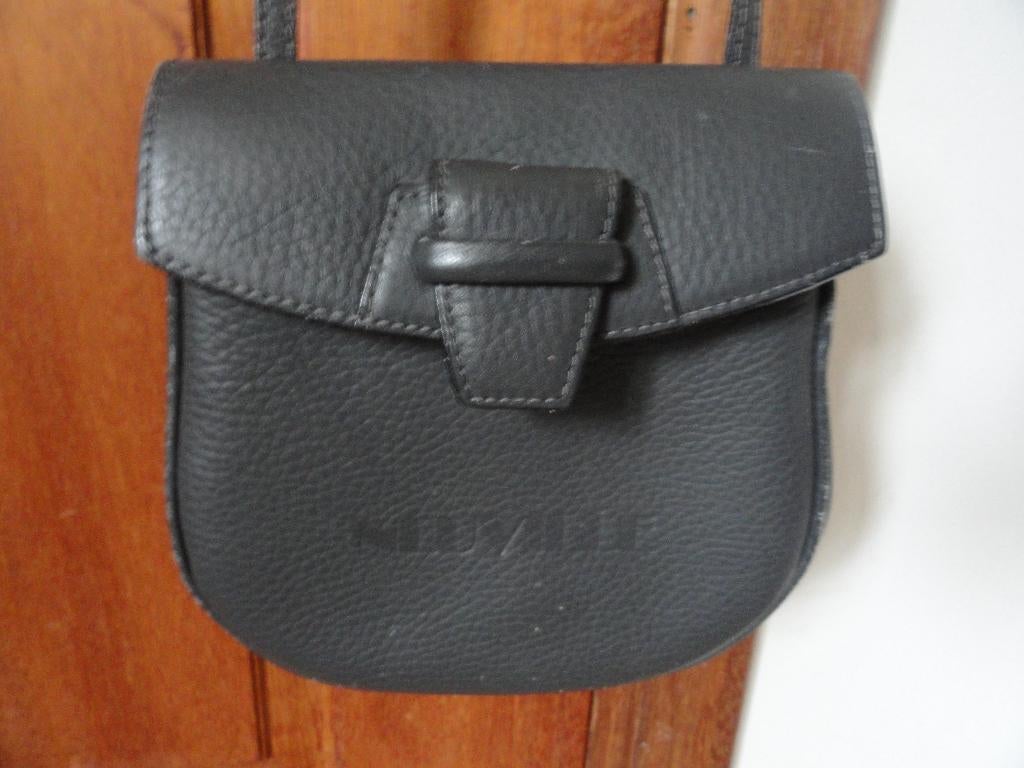 NEUVILLE schoudertas in grijs generfd leer, Overige merken, Nieuw, Ophalen of Verzenden, Grijs