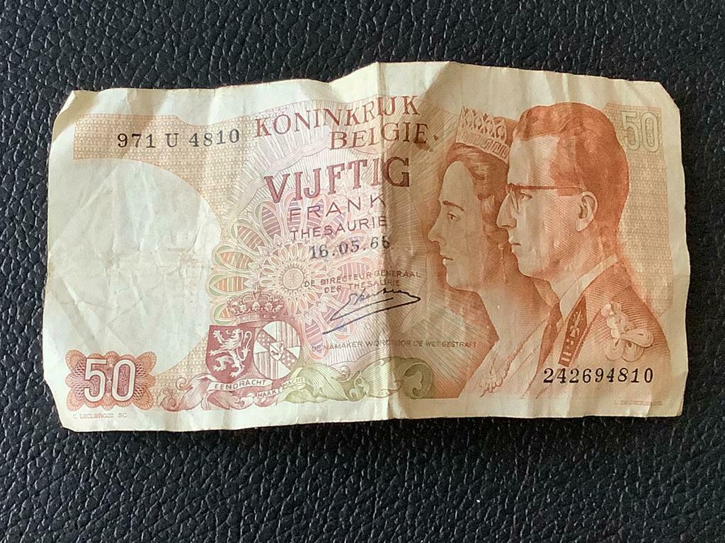 50 Belgische Frank - Boudewijn 💶🇧🇪, Ophalen of Verzenden
