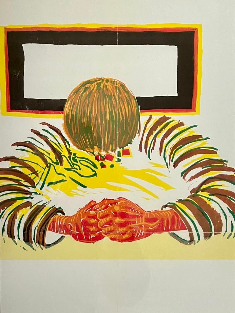 Raveel - Poster Vintage - Offset - 29x38cm - Kader 41x51cm, Antiek en Kunst, Kunst | Litho's en Zeefdrukken, Ophalen of Verzenden