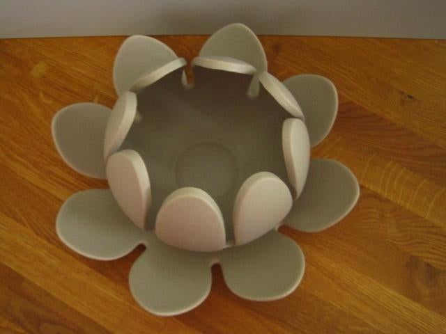 Decoratieve schaal en kom Ikea kleur taupe, Gebruikt, Schaal, Ophalen of Verzenden, Overige vormen