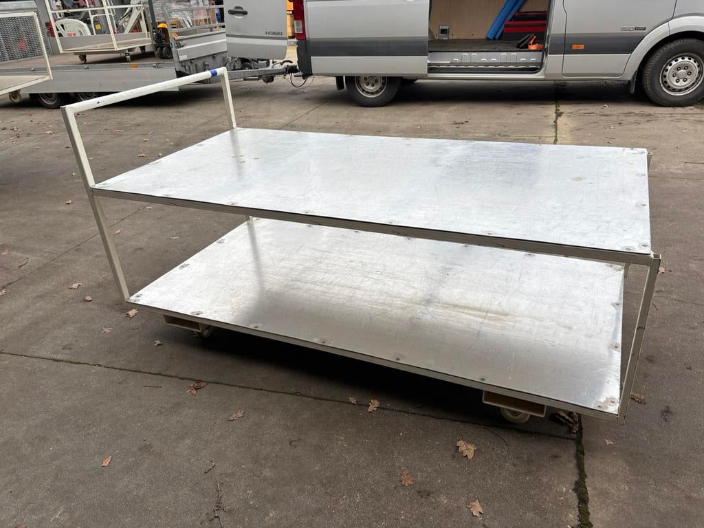 Kar plateaukar etagewagen etagekar werkbank tafelwagen, Ophalen, Zo goed als nieuw