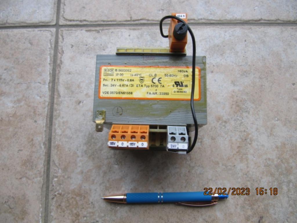 Transformator Block 24V, Ophalen of Verzenden, Gebruikt