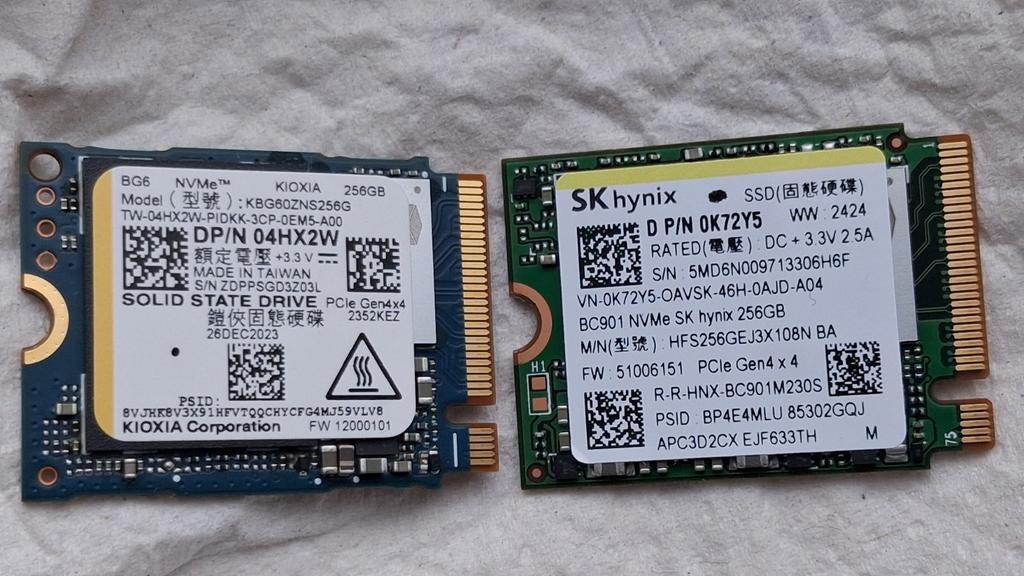 Kioxia SK Hynix SSD gen4 NVMe 256GB OEM met Win11pro, Ophalen of Verzenden, SSD