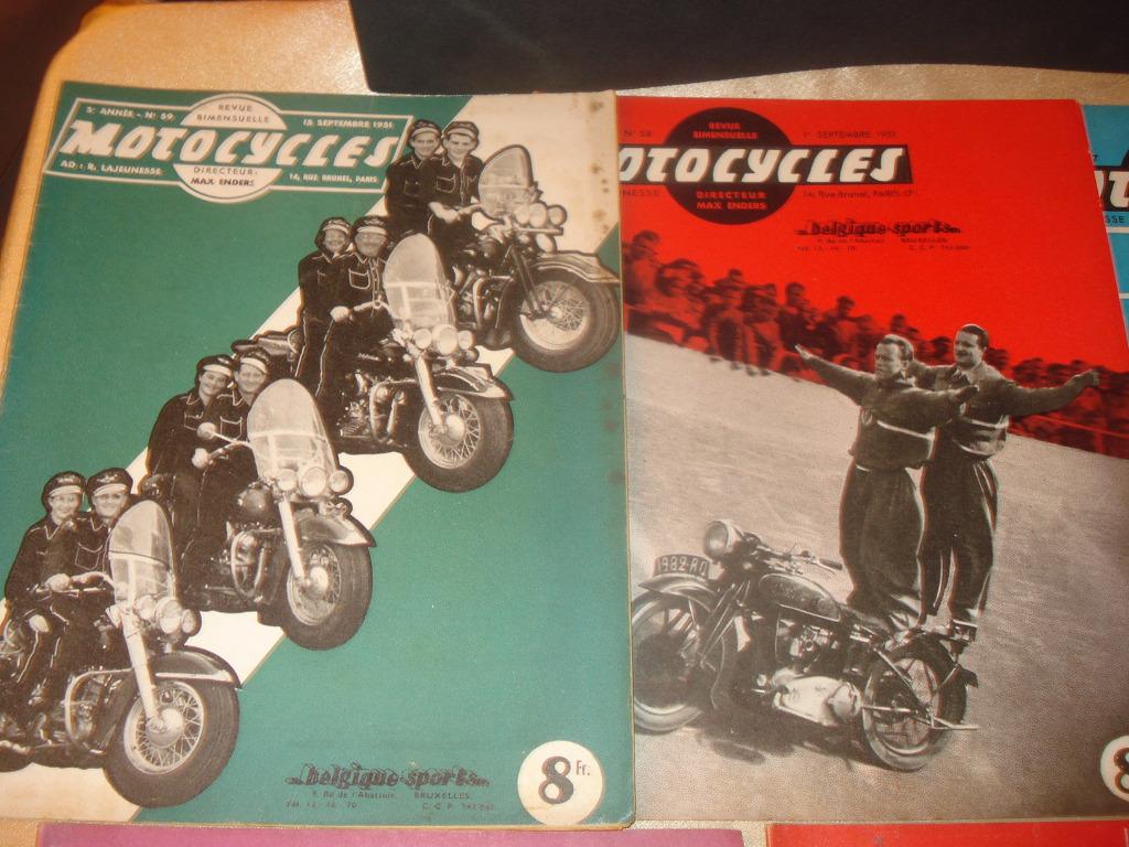 MOTOCYCLES Lot de 7 Anciennes Revues 1951, Livres, Enlèvement ou Envoi, Utilisé, Général