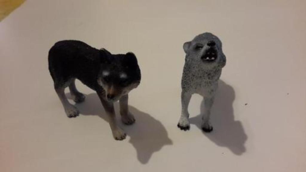 SCHLEICH Figurine 1 loup + 1 louve, Enlèvement ou Envoi, Utilisé