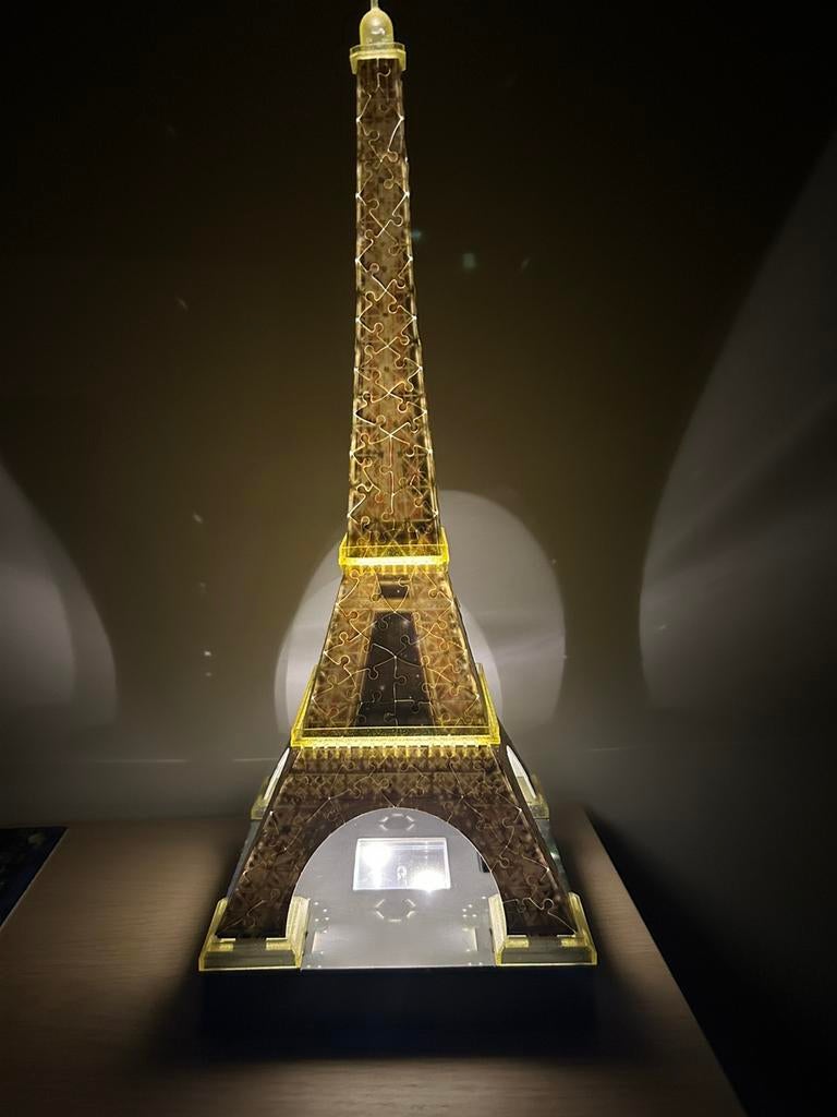 Ravensburger 3D puzzel - Eiffel toren - Verlicht, Ophalen of Verzenden, Zo goed als nieuw