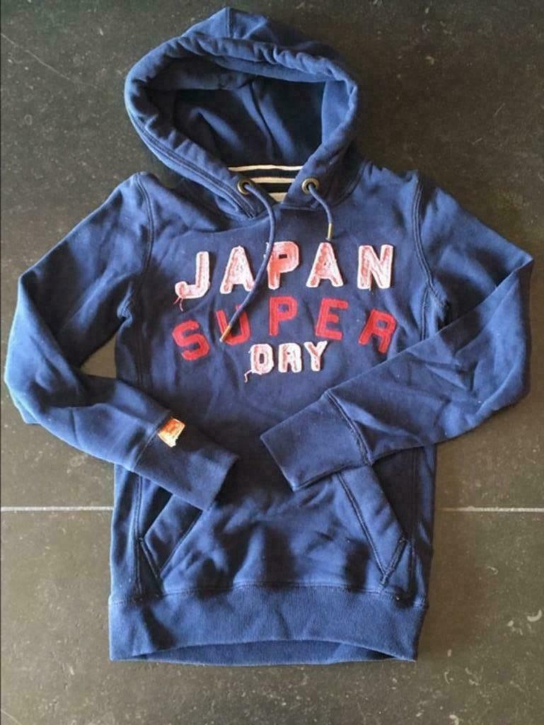 superdry donkerblauwe hoodie maat XS, Kleding | Dames, Ophalen of Verzenden, Maat 34 (XS) of kleiner, Gedragen, Superdry