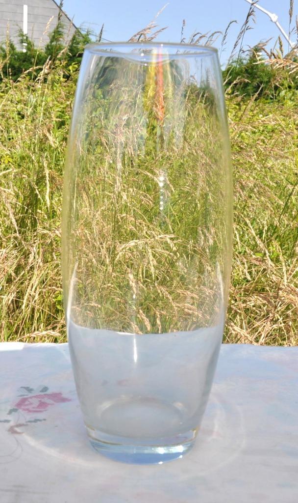 vase bombé en verre transparent, Enlèvement ou Envoi, Comme neuf, Verre