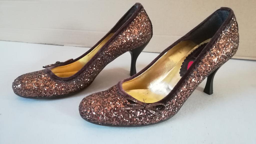 714A* GIO superb gouden glitter leren pumps (40), Pumps, Overige kleuren, Verzenden, GIO