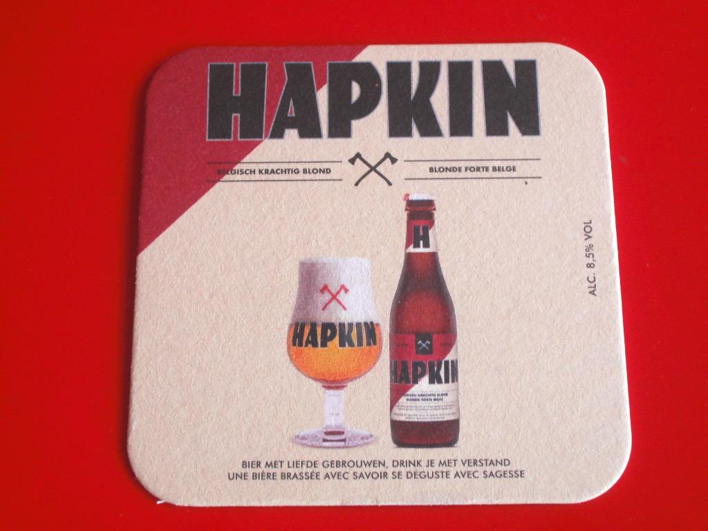 Sous - Bock : ** HAPKIN ** Bière Blonde Forte Belge, Ophalen of Verzenden, Zo goed als nieuw, Viltje(s), Overige merken