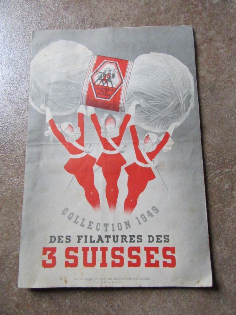 publicité filatures des 3 Suisses échantillons de laines1949, Boeken, Ophalen, Gelezen