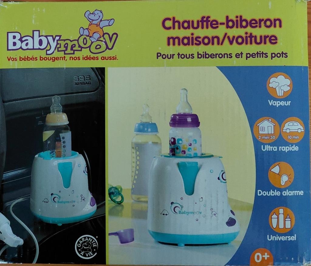 BABYMOOV FLESSENWARMER VOOR THUIS EN IN DE AUTO, Ophalen, Zo goed als nieuw, Flessen- of potjesverwarmer