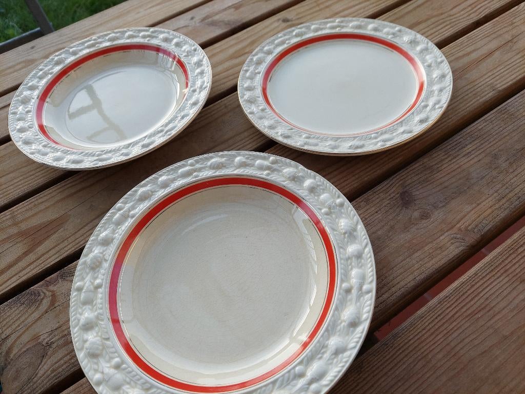 Antiek servies - titian ware - royal ivory adams, Antiek en Kunst, Ophalen