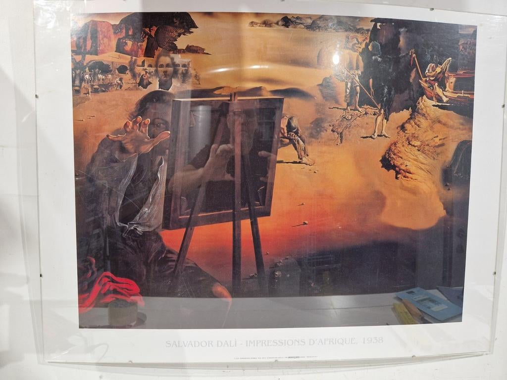 ART Print ~ Salvador Dali 1987 Impression D' Afrique 80 x 60, Antiquités & Art, Art | Lithographies & Sérigraphies, Enlèvement ou Envoi