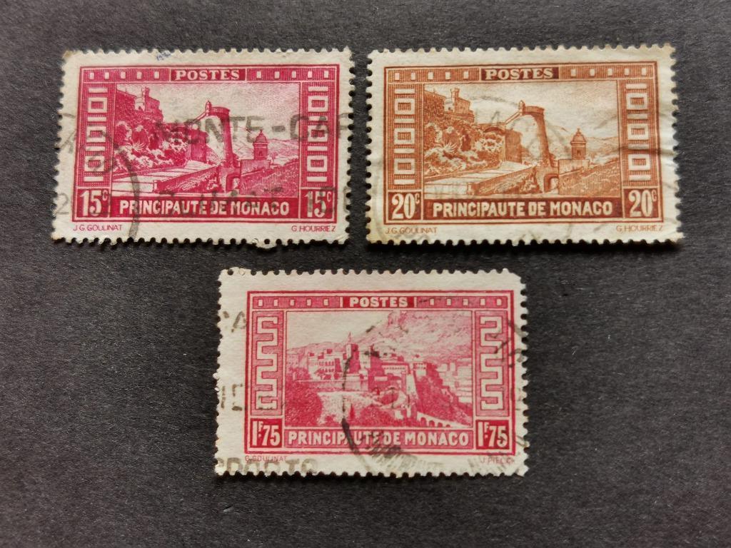 Monaco 1933 - prinselijk paleis, Postzegels en Munten, Ophalen of Verzenden, Monaco, Gestempeld