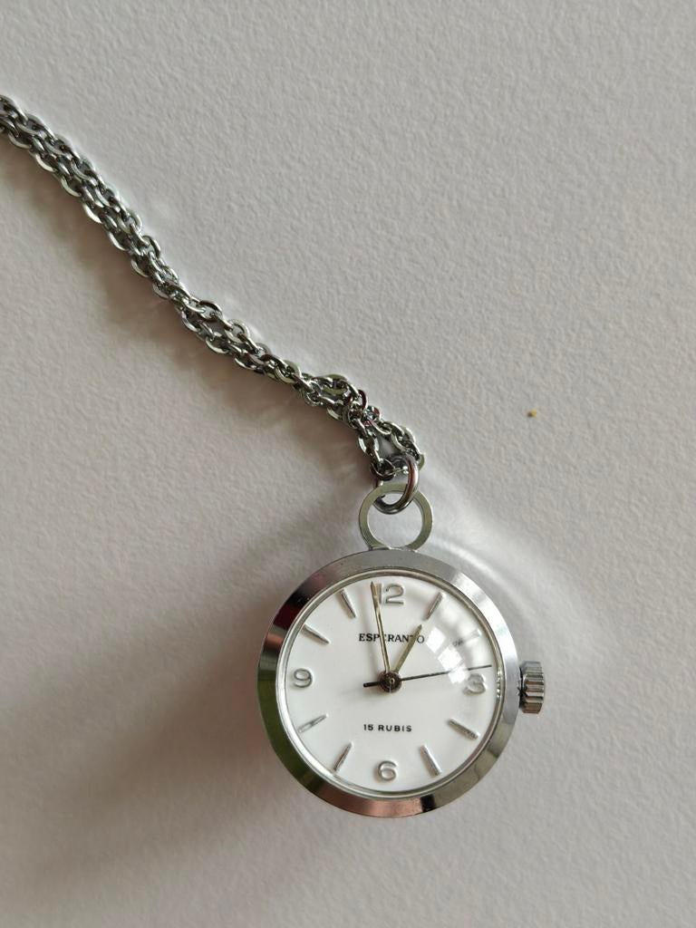 Chaîne de montre Esperanto 15 Rubis, Bijoux, Sacs & Beauté, Montres | Anciennes | Antiquités, Enlèvement ou Envoi, Acier