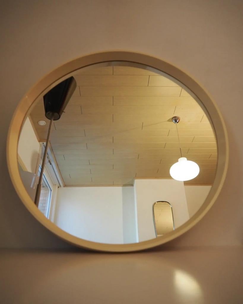 Ronde Space Age spiegel, 1970s, Maison & Meubles, Accessoires pour la Maison | Miroirs, Comme neuf, 50 à 75 cm, Enlèvement