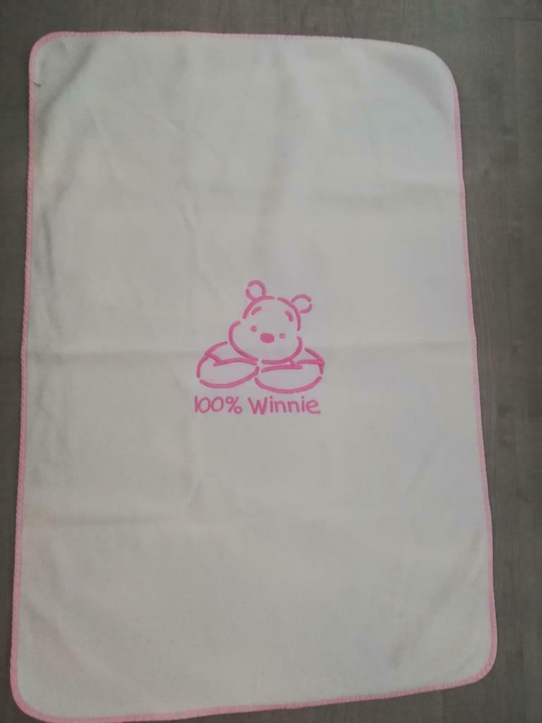 Mooi fleece dekentje Winnie the Pooh, Kinderen en Baby's, Ophalen of Verzenden, Zo goed als nieuw, Ledikant