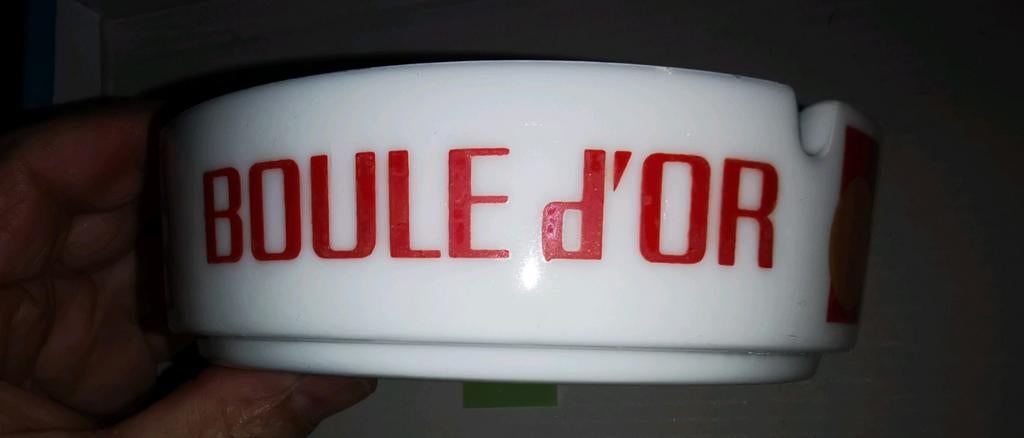 Cendrier Boule d'Or en verre pirex 13 cm, Collections, Enlèvement ou Envoi, Comme neuf, Cendrier
