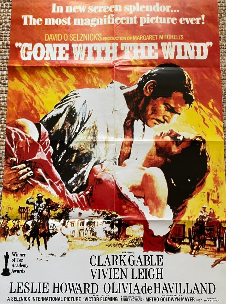 Gone with the wind affiche, Ophalen of Verzenden, Zo goed als nieuw