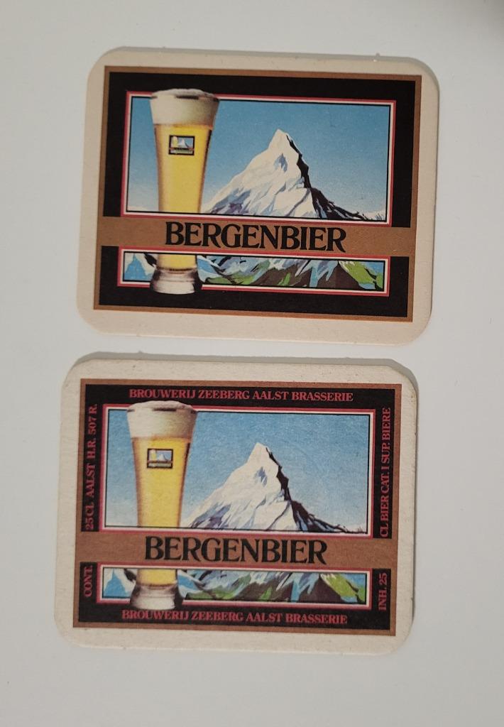bierviltje bergenbier brouwerij zeeberg aalst bierkaartje, Ophalen of Verzenden, Zo goed als nieuw, Viltje(s), Overige merken