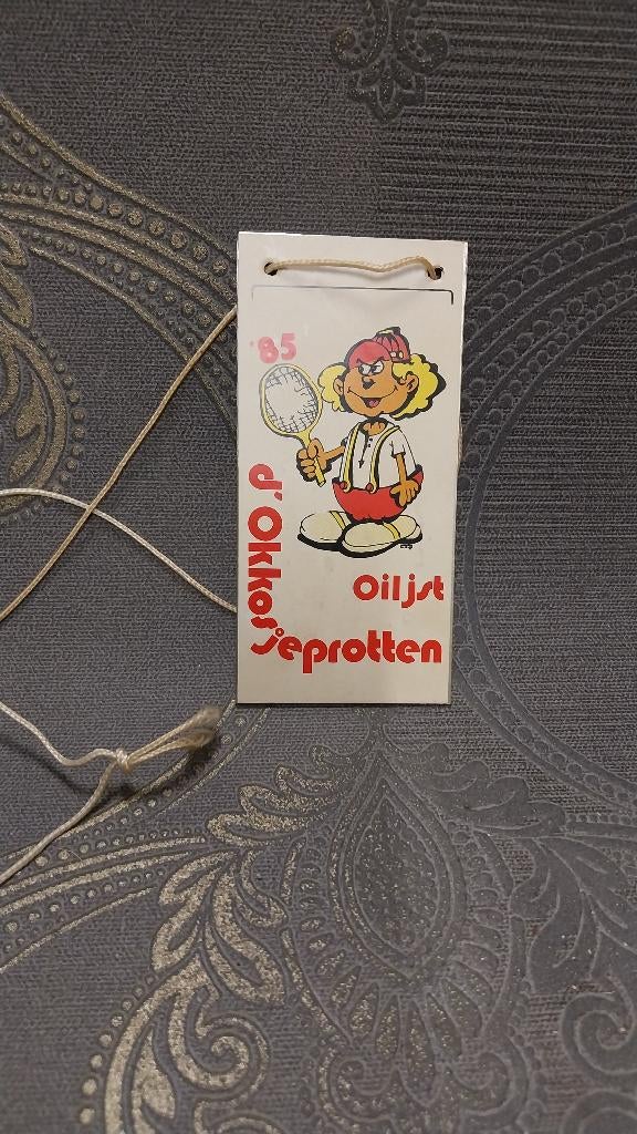 Plastieken medaille d' Okkosjeprotten 1985 Aalst Oilsjt, Ophalen of Verzenden, Overige materialen