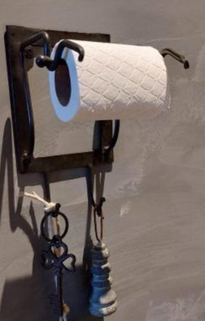 Toiletrolhouder - WC Rol - lectuurhouder - bruin Smeedijzer, Huis en Inrichting, Ophalen of Verzenden, Nieuw, Bruin, Overige typen