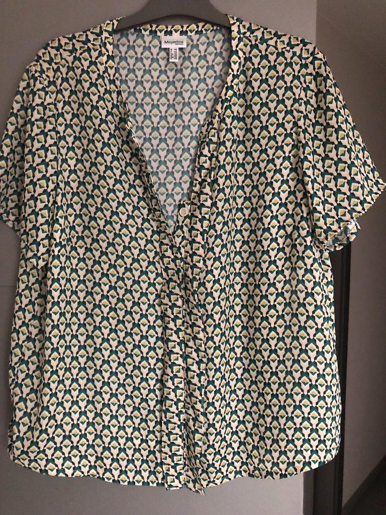 dames blouse polyester, Mayerline, Maat 42/44 (L), Ophalen of Verzenden, Zo goed als nieuw