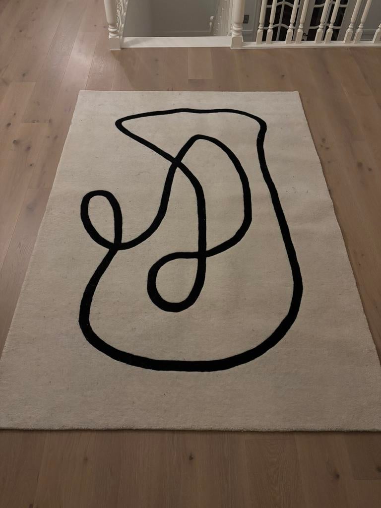 Wollen vloertapijt, Huis en Inrichting, Stoffering | Tapijten en Vloerkleden, Ophalen, 150 tot 200 cm, Crème, Nieuw
