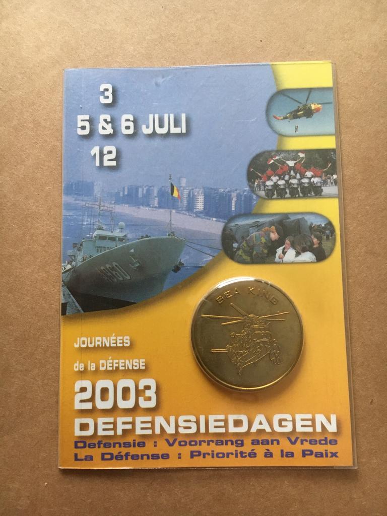 Munt Seaking Defensiedagen 2003 - 40 Sqn - Basis Koksijde, Ophalen of Verzenden, België, Losse munt
