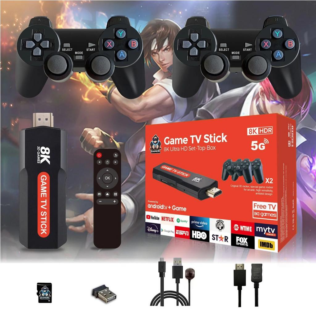 NIEUW! 8K Android Game TV Stick – 30.000+ Retro Games️, Ophalen of Verzenden, Nieuw