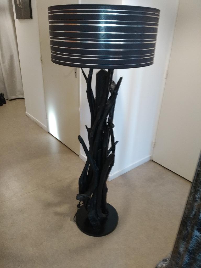 LAMPADAIRE BOIS FLOTTE, Maison & Meubles, Enlèvement, Comme neuf, Bois, 75 cm ou plus