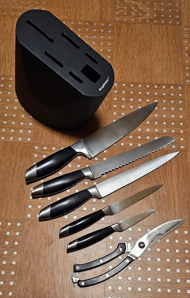 Messenset en gevogelte schaar berkhoff zwilling arcos, Ophalen of Verzenden, Zo goed als nieuw, Bestekset, Inox of Chroom