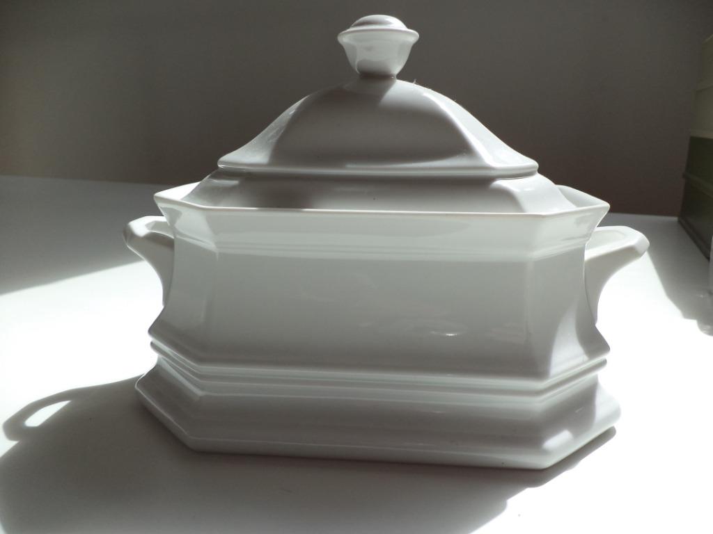 vintage witte porselein terrine soepkom cocotte soepterrine, Antiek en Kunst, Antiek | Porselein, Ophalen of Verzenden