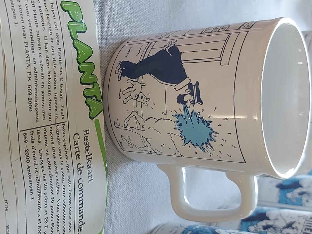 Mug Tintin 1980 "planta" Neuve Haddock, Enlèvement ou Envoi, Tintin, Neuf, Statue ou Figurine