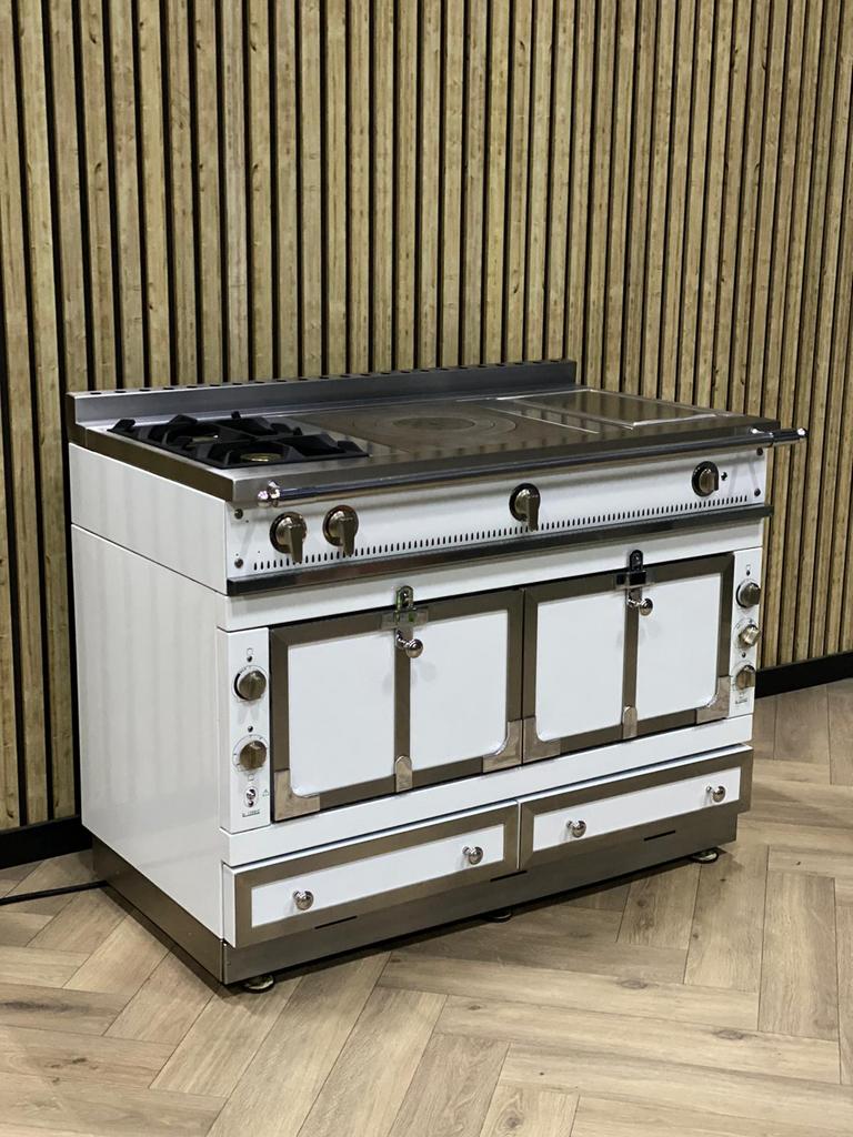 Prachtige La Cornue Chateau 120cm Wit Gas + Teppanyaki, Ophalen of Verzenden, Grill, Elektrisch