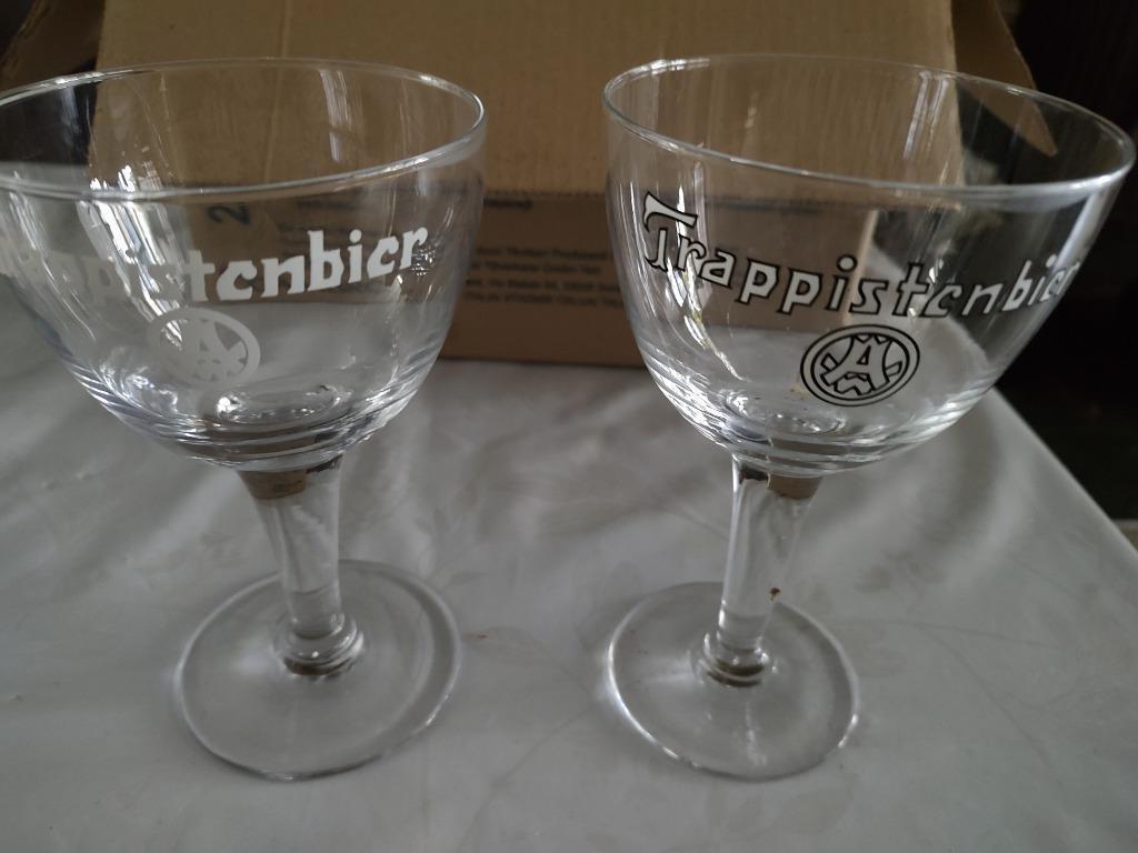 2 trappist glazen, Verzamelen, Ophalen, Gebruikt, Bierglas