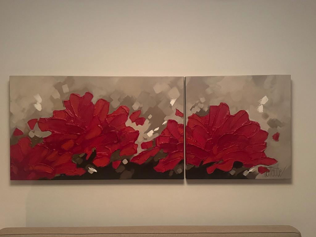 3 abstracte schilderijen aan heel gunstige prijs, Enlèvement, Neuf, Peinture