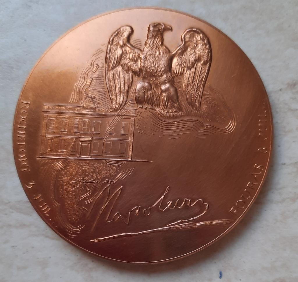 Médaille de bronze de Napoléon - Ile d'Aix 15 juillet 1815, Enlèvement ou Envoi, Bronze