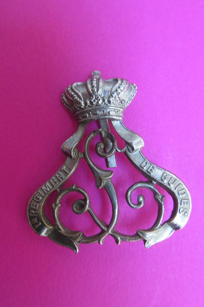 Baretinsigne - 1e gidsen, Verzamelen, Ophalen of Verzenden, Landmacht, Embleem of Badge