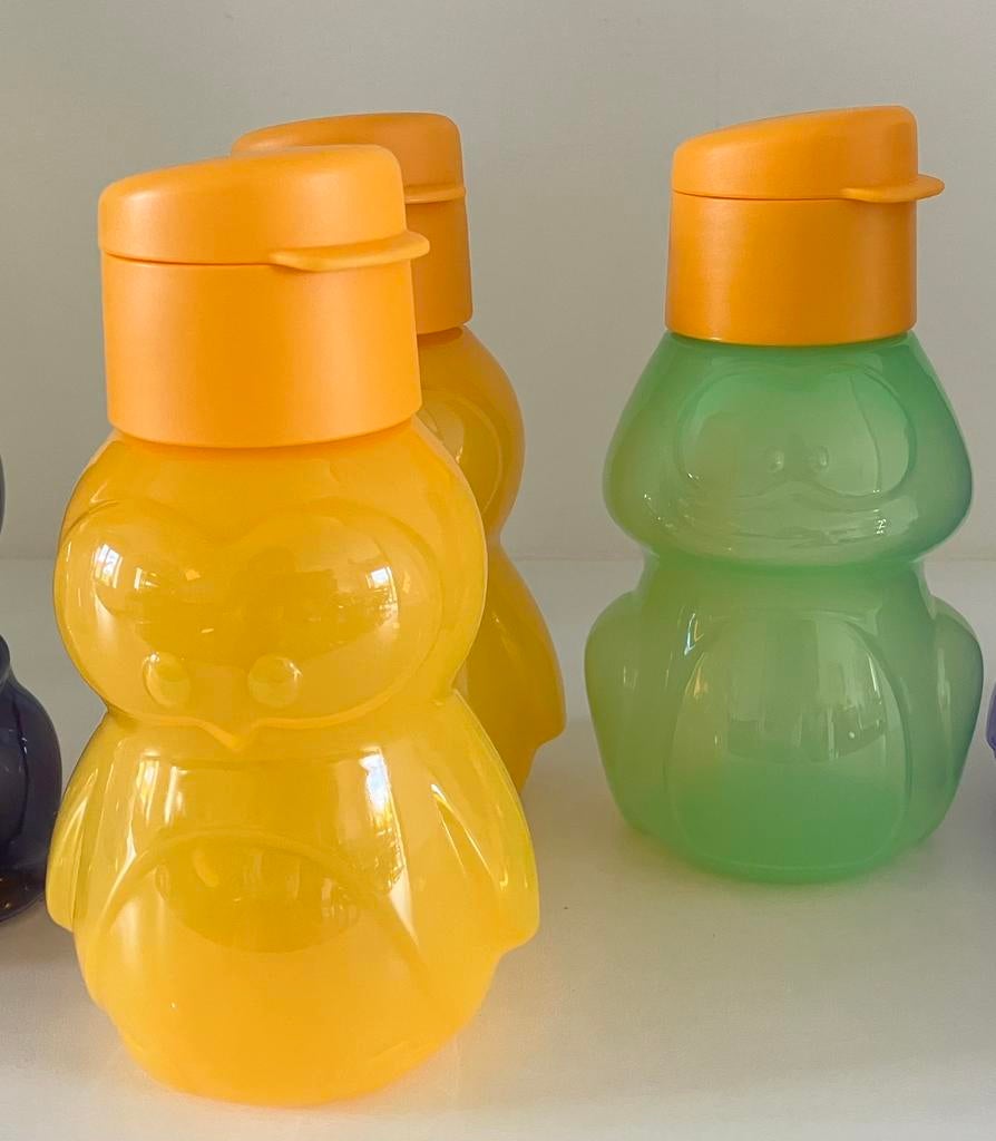 Ecofles dier (1x pinguin, 1x kikker) 350 ml €5/st, Ophalen, Nieuw, Groen, Overige typen