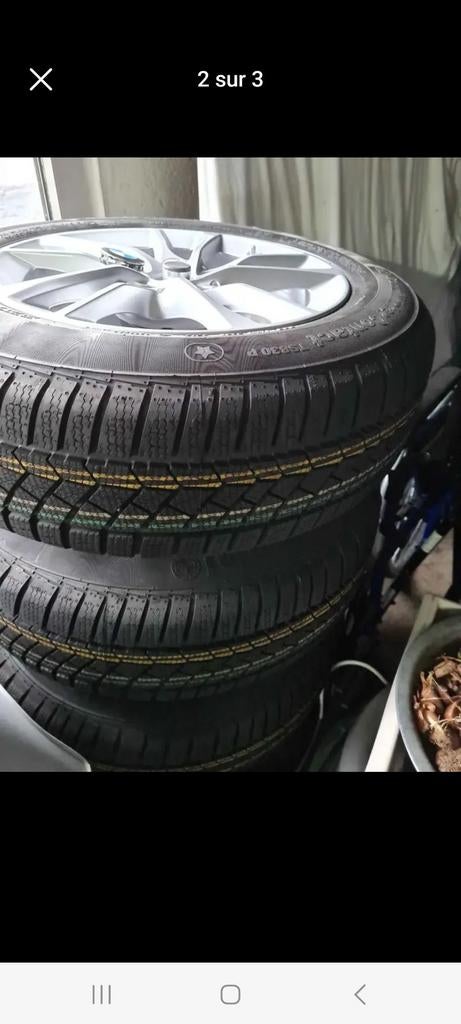 Pneus hiver montés sur jantes bmw, Autos : Divers, Enlèvement, Comme neuf
