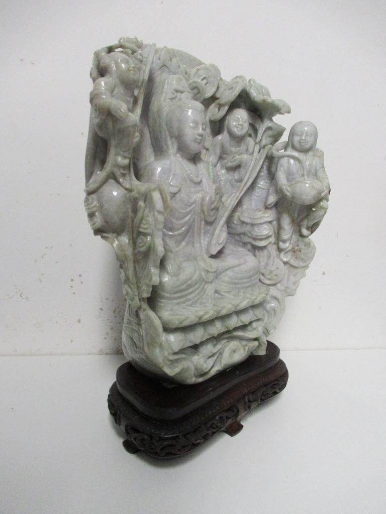 jade beeld van guan yin chinees aziatisch, Antiek en Kunst, Ophalen of Verzenden