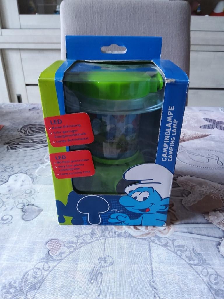 Smurf led campinglamp, Ophalen of Verzenden, Gebruikt, Gebruiksvoorwerp